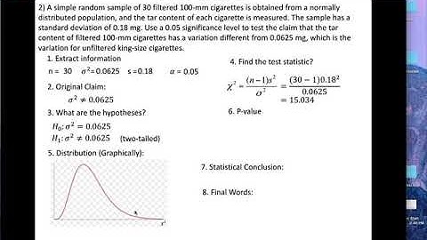 Section 8.4 Test a claim about a standard deviation or variance