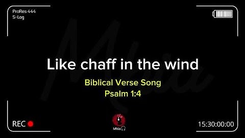 Like chaff in the wind | Hillsong | Biblical verse song | The book of Psalm | worship song
