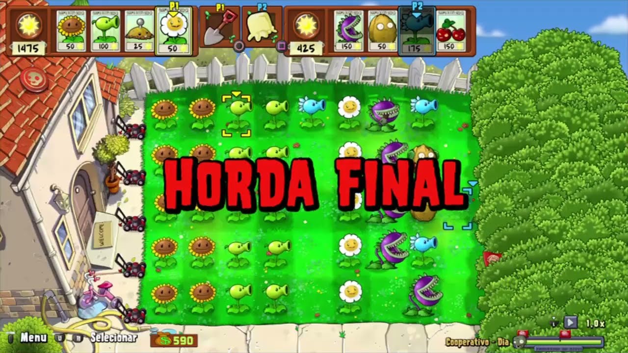 Plants vs Zombies Replanted Cooperativo (Dia e Noite)