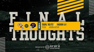 Final Thoughts: Packers vs. Bears