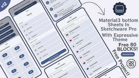 Material3 Bottom Sheet With Expressive Theme In Sketchware Pro #material3 #materialexpressive3 #java