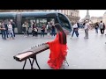 在法国街头弹古筝的小姐姐找到了，演绎中国古老的天籁之音！
