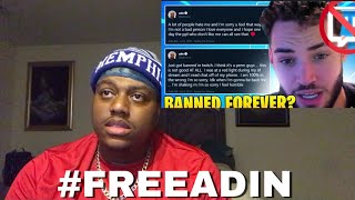 Adin Ross Gets BANNED From Twitch + HIS IG LIVE REACTION !