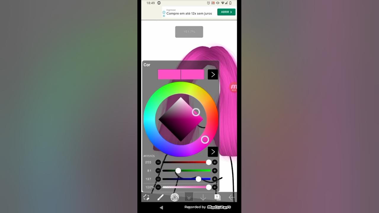 como desenhar cabelo realista no Ibis Paint [ dica para iniciantes