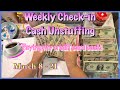 CASH UNSTUFFING WEEKLY EXPENSES | March 2024 #cashstuffing #cashunstuffing #expenses