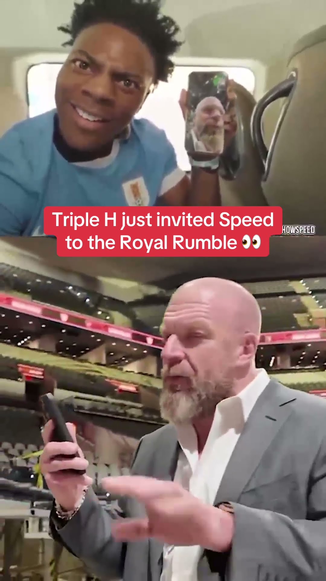 Triple H invites @IShowSpeed to the Royal Rumble ? (via TripleH/X)