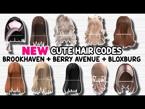 NEW* 10 CUTE HAIR ID CODES FOR BROOKHAVEN 🏡RP, BERRY AVENUE AND BLOXBURG  😍✨ 