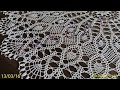 Большая тонкая салфетка крючком вязание по схеме Часть 1/ Thin large crochet doily