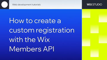 How to create a custom registration with the Wix Members API