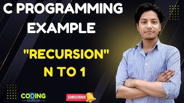 Print Nto1 using Recursion in c programming language