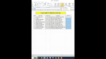 Cách tạo gợi ý siêu hay của dân Excel lâu năm #Shorts