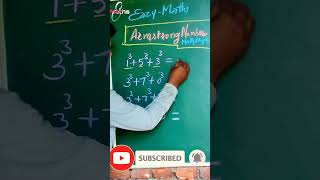 Armstrong number | cubic trick | fast Math tricks #shorts
