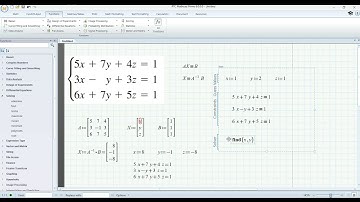 Solve equation system by Mathcad part 2