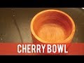 Wood turned bowl made from cherry wood  lathe turning