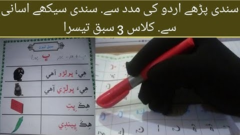 sindhi book class 3 chapter 3|basic sindhi language learning|asan sindhi |basic sindhi alphabet