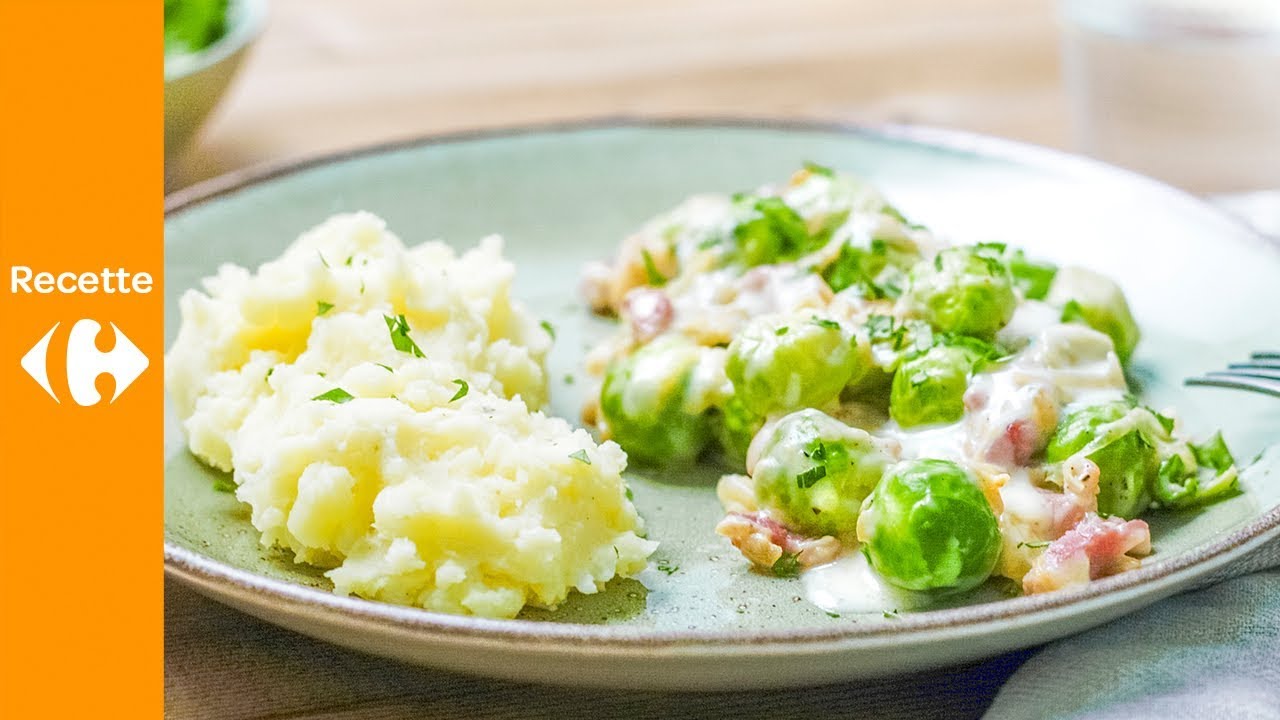 Choux De Bruxelles Aux Lardons Dans Leur Sauce Blanche