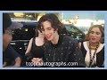 Timothee Chalamet being cute, signs autographs for TopPix