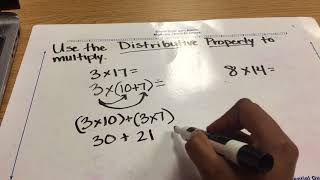 4th Grade GO Math [Lesson 2.5] Multiply Using the Distributive Property