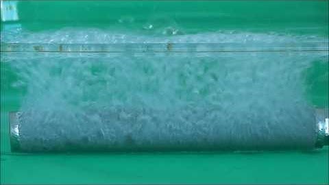 Stainless Steel bubble diffuser in action