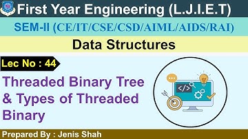 Lec-44_ Threaded Binary Tree  & Types of Threaded Binary | Data Structures | First Year Engineering
