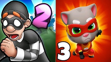 Robbery Bob 2 vs Talking Tom Hero Dash Part 3
