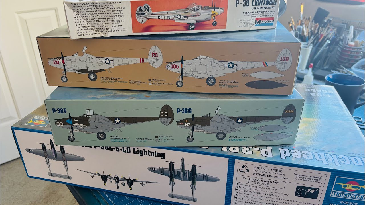 If you’re like me, there’s no such thing as too many P-38 Lightning model kits.  #p38lightning 