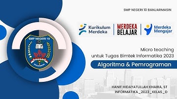 Micro teaching untuk Tugas Bimtek Informatika 2023 - Algoritma dan Pemrograman