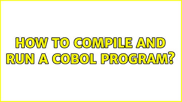 How to compile and run a COBOL program? (2 Solutions!!)