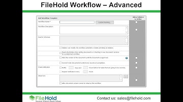 FileHold Workflow 2: Advanced Options