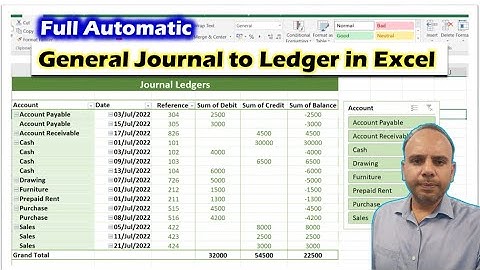 Full Automatic General Journal to Ledger in Excel | Accounting Automation Tutorial guide step by stp