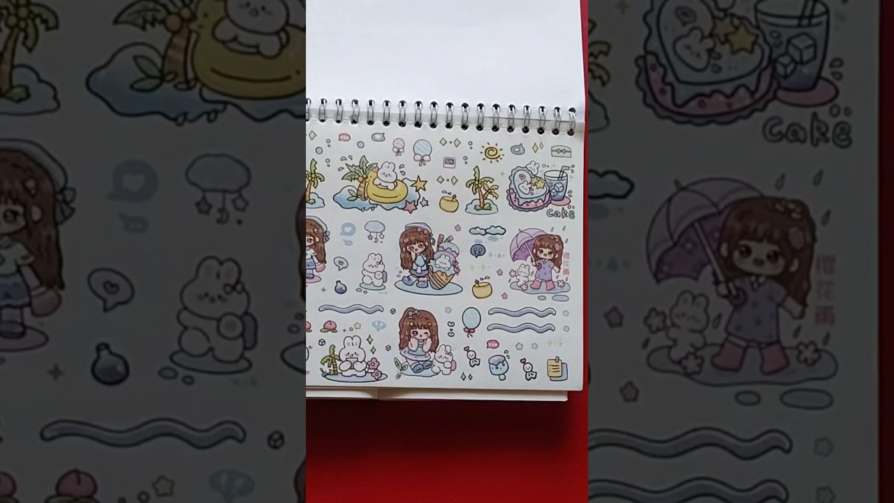 🩵Meesho kawaii stickers journal✨ 