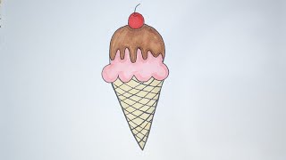 How to draw ice cream 🍦