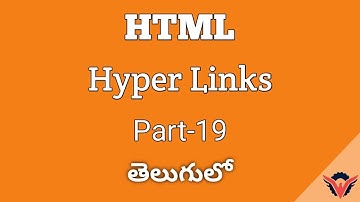 HTML Tutorial Hyper Links Part 19 In Telugu