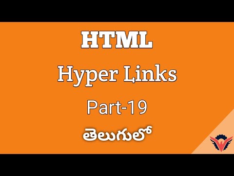 HTML Tutorial Hyper Links Part 19 In Telugu