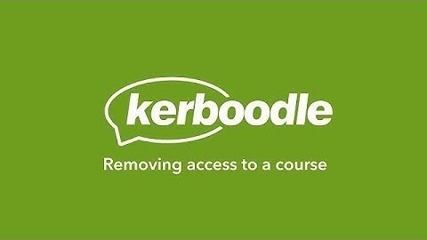 Kerboodle Teacher: Removing access to a course