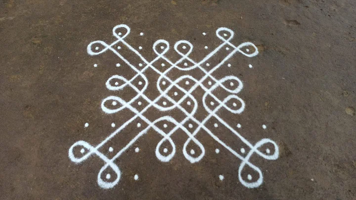 6 x 6 dots sikku kolam | simple kambi kolam | creative new kolam | SathyaSelva Arts