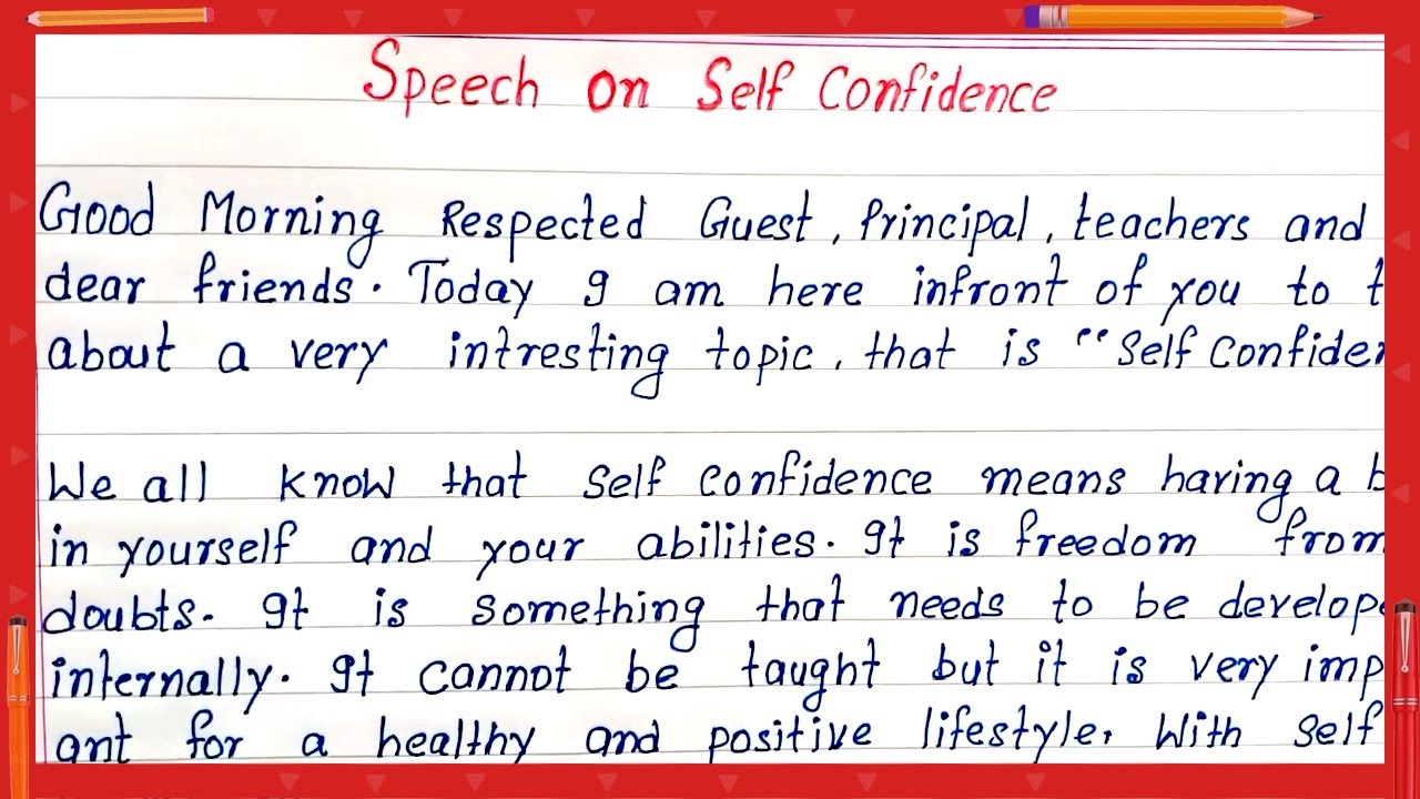 speech on self worth