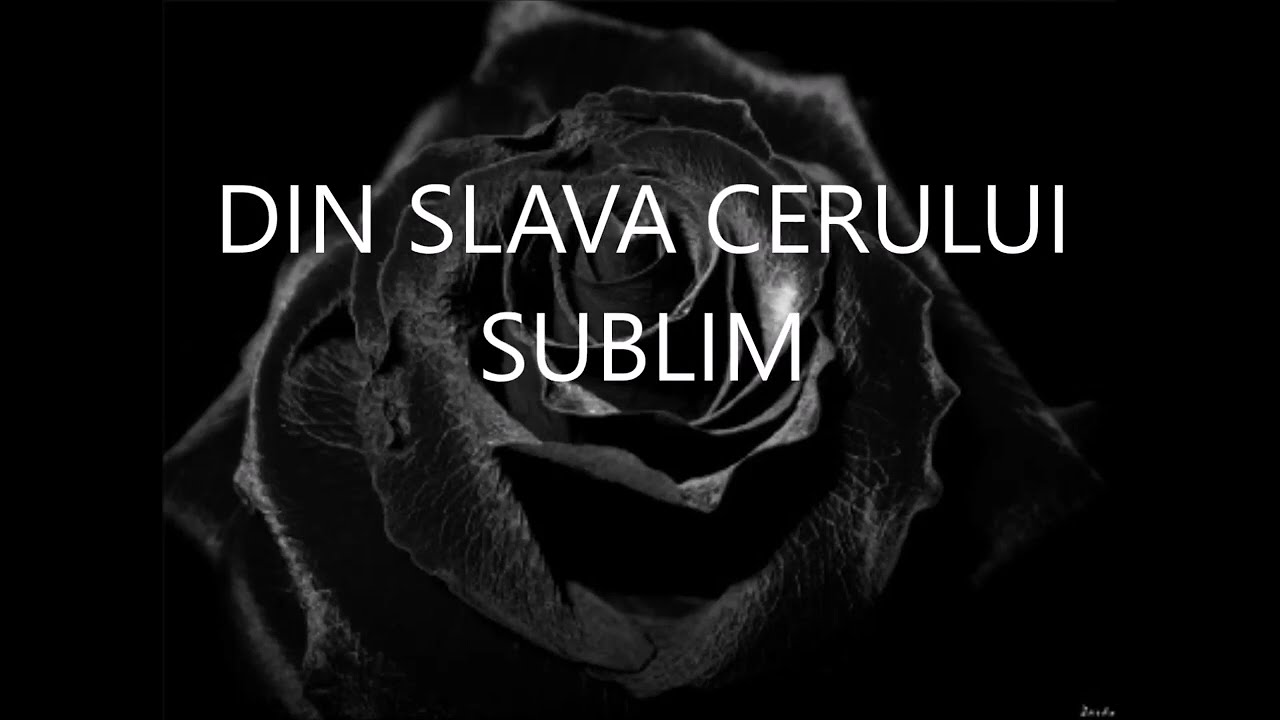 Din slava cerului sublim negativ