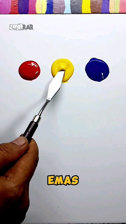 cara membuat warna kuning mas #tutorial #membuatwarna #warna #mixingcolor