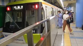 大阪メトロ長堀鶴見緑地線　長堀橋駅1番ホームに80系が到着&発車