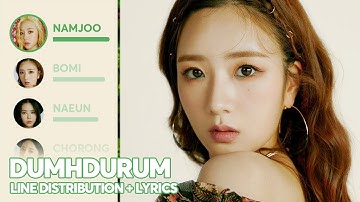 Apink - Dumhdurum (Line Distribution + Color Coded Lyrics)