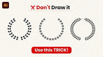 Easiest Way to Make a Laurel Wreath in Illustrator | Adobe Illustrator Tutorial for Beginners