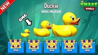 Snake Rivals - New Duckie Snake Unlocked! Mega Golden Chest Open!