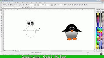 CorelDraw - membuat Penguin / How to Draw Penguin [TUTORIAL]