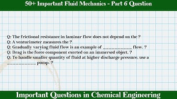MCQ Questions Fluid Mechanics - Part 6 with Answers