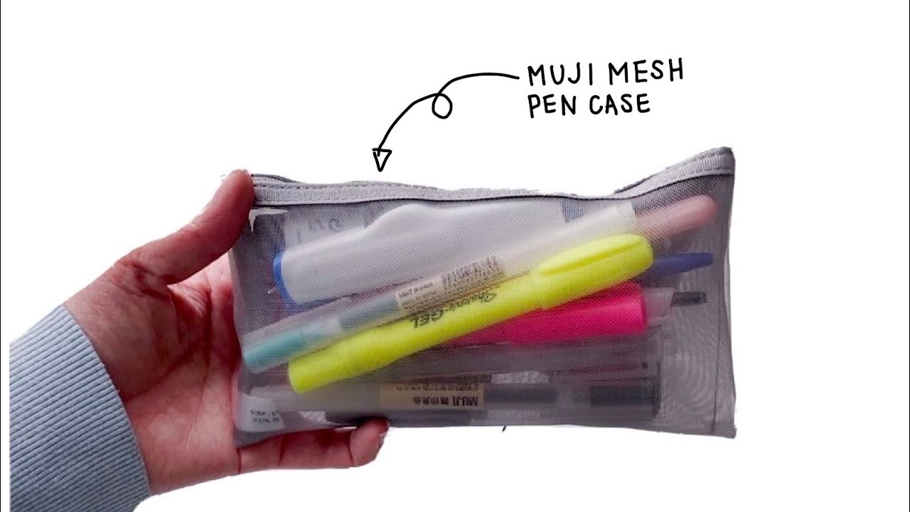 MUJI MESH PEN CASE // what’s in my muji pen case? YouTube