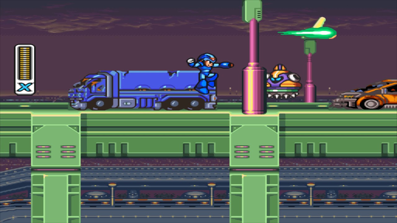 Mega Man X - A Lendária Fase de Abertura Central Highway no SNES
