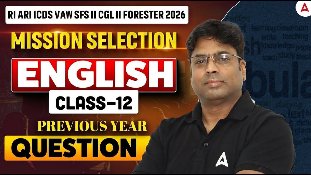 English for RI ARI ICDS, VAW, CGL, Forest Guard | English Previous Year Questions by Abhishek Sir#12