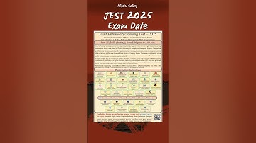JEST 2025 Exam Date Announced|JEST 2025 Exam New Update #jest #automobilejestphysics