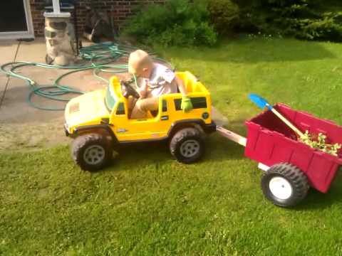 power wheels jeep trailer